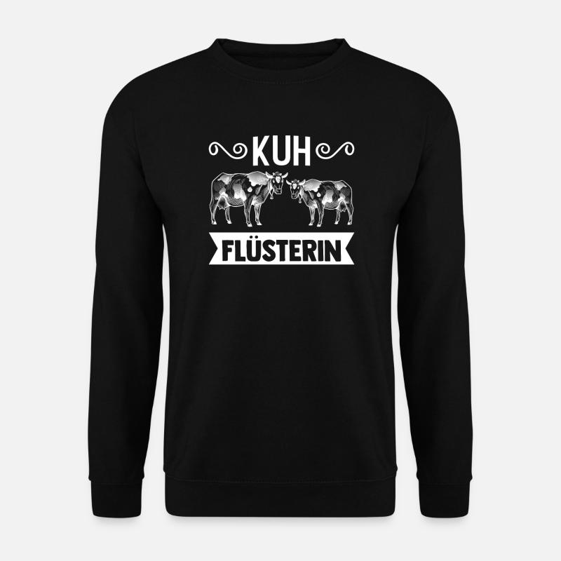 Kuh Kühe Bauerin Geschenk - Unisex Pullover - Schwarz