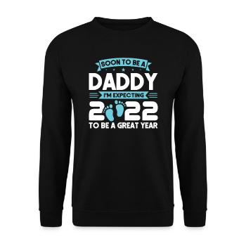 Future Daddy 2022 Future Papa Bébé Cadeau - Sweat-shirt Unisexe - noir - Devant - Alina (178cm) & Michal (187cm)