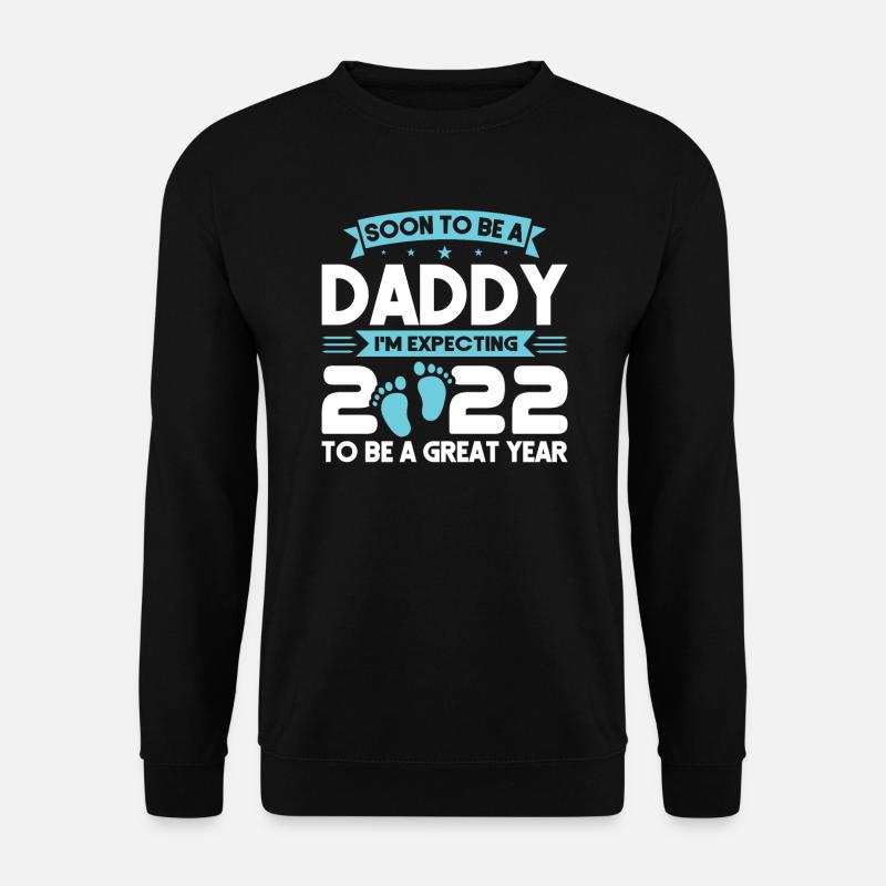 Future Daddy 2022 Future Papa Baby Geschenk - Unisex Pullover - Schwarz