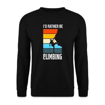 Climbing Climbing Geschenk - Unisex Pullover - Schwarz - Vorne - Alina (178cm) & Michal (187cm)
