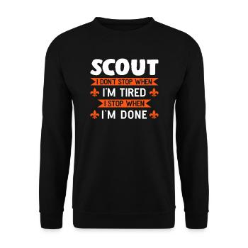 Scouting Mountains Cadeau - Sweat-shirt Unisexe - noir - Devant - Alina (178cm) & Michal (187cm)