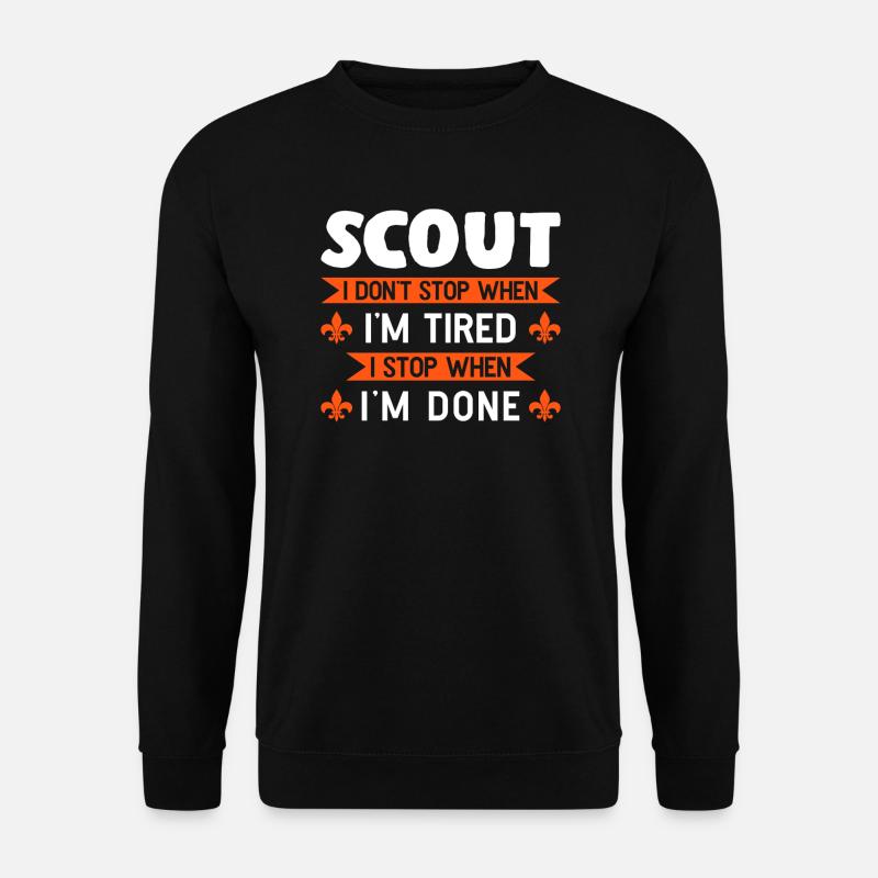 Scouting Scouting Mountains Geschenk - Unisex Pullover - Schwarz