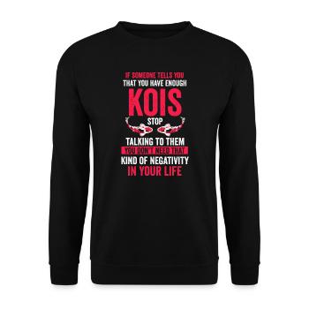 Koi Fish Koi Fish Gift - Unisex Sweatshirt - black - Front - Alina (178cm) & Michal (187cm)