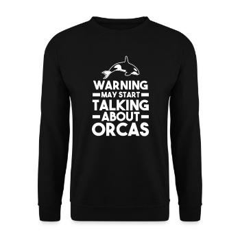 Orca Orca Geschenk - Unisex Pullover - Schwarz - Vorne - Alina (178cm) & Michal (187cm)