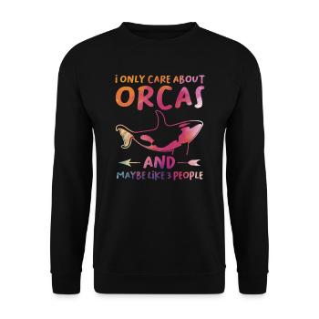 Orques Orques Cadeau - Sweat-shirt Unisexe - noir - Devant - Alina (178cm) & Michal (187cm)