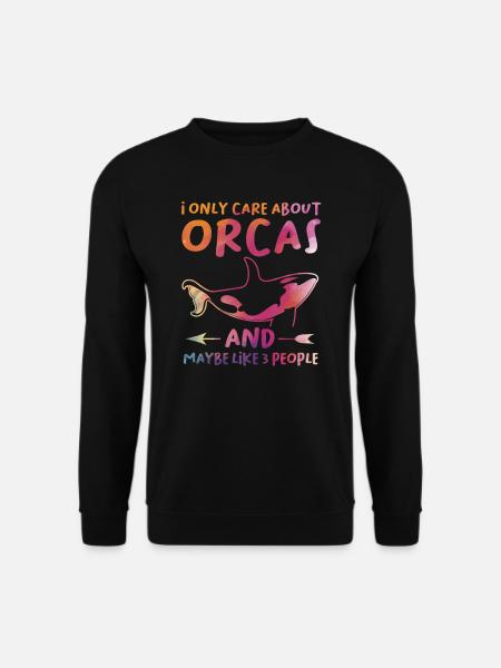 Orca Orcas Geschenk - Unisex Pullover - Schwarz