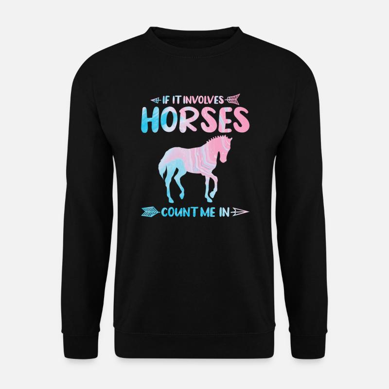 Pferde Pferde Geschenk - Unisex Pullover - Schwarz
