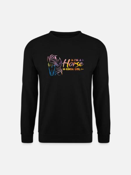 cadeau de cheval fille cheval fille - Sweat-shirt Unisexe - noir