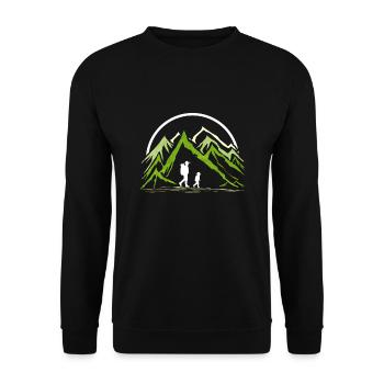 Randonner dans les Montagnes - Père Et Fils - Sweat-shirt Unisexe - noir - Devant - Alina (178cm) & Michal (187cm)