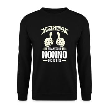 Grand-père Nonno Grand-père Nonno cadeau - Sweat-shirt Unisexe - noir - Devant - Alina (178cm) & Michal (187cm)
