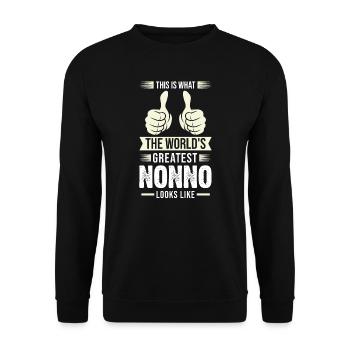 Grand-père Nonno Cadeau italien - Sweat-shirt Unisexe - noir - Devant - Alina (178cm) & Michal (187cm)