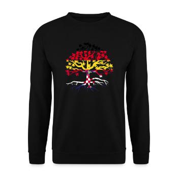 Deutsch Kroatisch Wurzeln Deutscher Geschenk - Unisex Pullover - Schwarz - Vorne - Alina (178cm) & Michal (187cm)