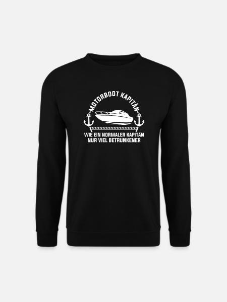 Motorboot Kapitän Rennboot Geschenk - Unisex Pullover - Schwarz