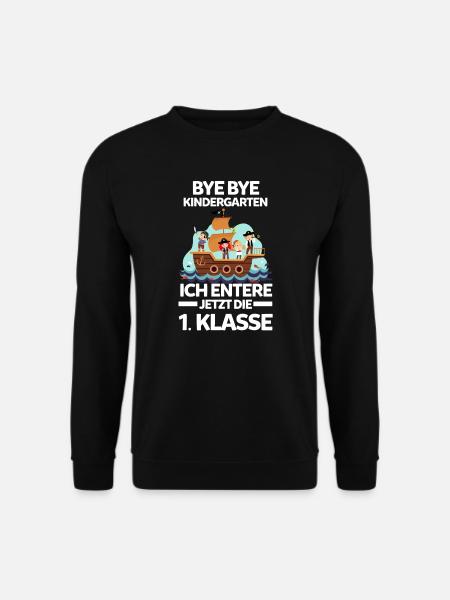 1.Klasse Schulkind Pirat Geschenk - Unisex Pullover - Schwarz