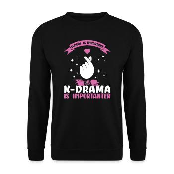 K-Drama K-Drama Koreanisches Geschenk - Unisex Pullover - Schwarz - Vorne - Alina (178cm) & Michal (187cm)