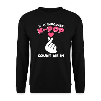 K-Pop K-Pop Geschenk - Unisex Pullover - Schwarz - Vorne - Alina (178cm) & Michal (187cm)