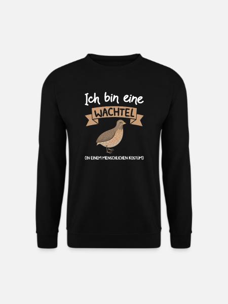 Wachtel Wachtelvogel Zwergwachtel Geschenk - Unisex Pullover - Schwarz