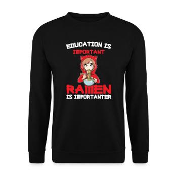 Ramen Ramen Cadeau japonais - Sweat-shirt Unisexe - noir - Devant - Alina (178cm) & Michal (187cm)
