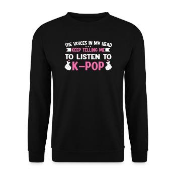 K-Pop K-Pop Geschenk - Unisex Pullover - Schwarz - Vorne - Alina (178cm) & Michal (187cm)