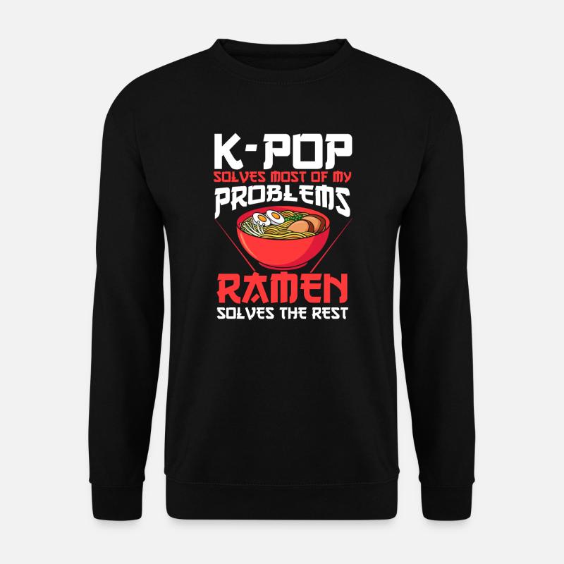 K-Pop &Ramen K-Pop Cadeau - Sweat-shirt Unisexe - noir