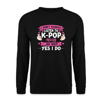 K-Pop K-Pop Koreanisches Geschenk - Unisex Pullover - Schwarz - Vorne - Alina (178cm) & Michal (187cm)
