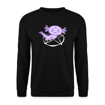 Axolotl Goth Pentagram Axolotl Goth Cadeau - Sweat-shirt Unisexe - noir - Devant - Alina (178cm) & Michal (187cm)