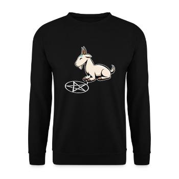 Caprin Pentagramme Goth Goat Goth Cadeau - Sweat-shirt Unisexe - noir - Devant - Alina (178cm) & Michal (187cm)