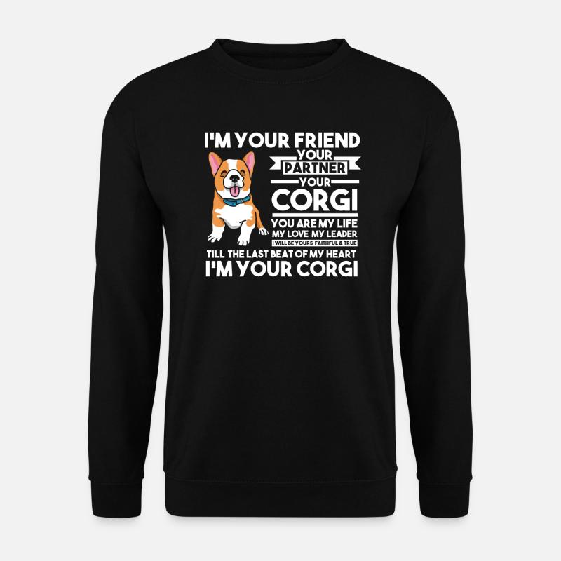 Corgi Corgi Hund Geschenk - Unisex Pullover - Schwarz