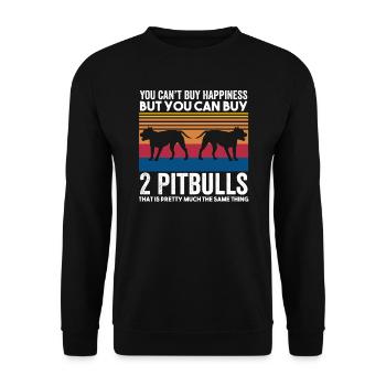 2 Pitbulls 2 Pitbulls Gift - Unisex Sweatshirt - black - Front - Alina (178cm) & Michal (187cm)