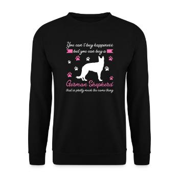 German Shepherd German Shepherd - Unisex Sweatshirt - black - Front - Alina (178cm) & Michal (187cm)