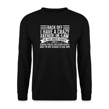 Beau-père beau-père cadeau - Sweat-shirt Unisexe - noir - Devant - Alina (178cm) & Michal (187cm)
