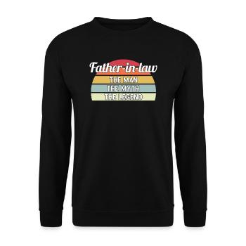 Beau-père beau-père cadeau - Sweat-shirt Unisexe - noir - Devant - Alina (178cm) & Michal (187cm)