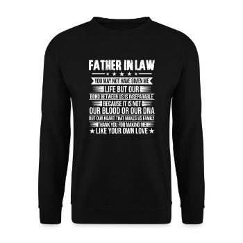 Beau-père beau-père cadeau - Sweat-shirt Unisexe - noir - Devant - Alina (178cm) & Michal (187cm)