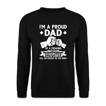 Papa et fille papa fille cadeau - Sweat-shirt Unisexe - noir - Devant - Alina (178cm) & Michal (187cm)