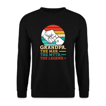 Cadeau grand-père grand-père - Sweat-shirt Unisexe - noir - Devant - Alina (178cm) & Michal (187cm)