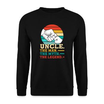 Uncle uncle gift - Unisex Sweatshirt - black - Front - Alina (178cm) & Michal (187cm)