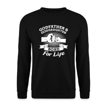 Pate & Patentochter Pate Familie Geschenk - Unisex Pullover - Schwarz - Vorne - Alina (178cm) & Michal (187cm)