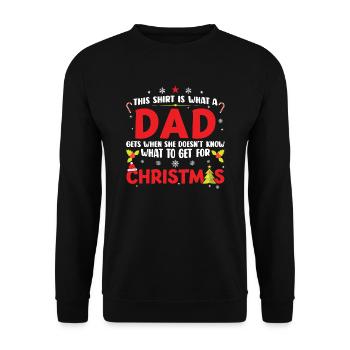 Father Dad Christmas Dad Gift - Unisex Sweatshirt - black - Front - Alina (178cm) & Michal (187cm)