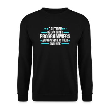 Computer Programmer Computer Science Gift - Unisex Sweatshirt - black - Front - Alina (178cm) & Michal (187cm)