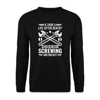 Mécanicien de la voiture cadeau - Sweat-shirt Unisexe - noir - Devant - Alina (178cm) & Michal (187cm)