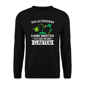 Gartenarbeit Gärtner Gartenarbeiter Geschenk - Unisex Pullover - Schwarz - Vorne - Alina (178cm) & Michal (187cm)