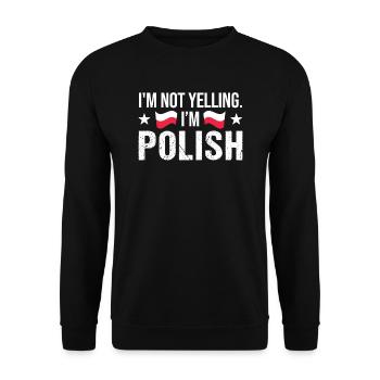 Polish Poland Polish Flag Gift - Unisex Sweatshirt - black - Front - Alina (178cm) & Michal (187cm)