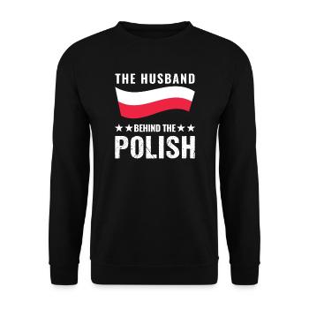 Polnische Wurzeln Polen Polnische Flagge Geschenk - Unisex Pullover - Schwarz - Vorne - Alina (178cm) & Michal (187cm)