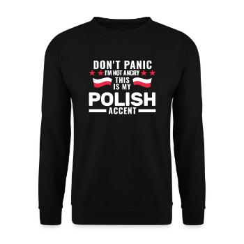 Polish Roots Poland Polish Flag Gift - Unisex Sweatshirt - black - Front - Alina (178cm) & Michal (187cm)