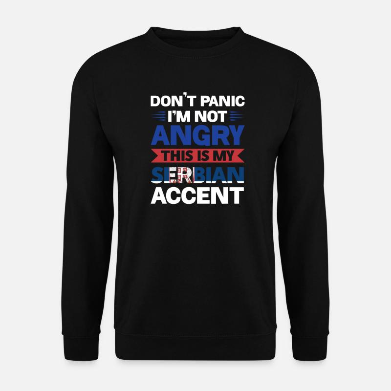 Serbien Serbische serbische Flagge Geschenk - Unisex Pullover - Schwarz