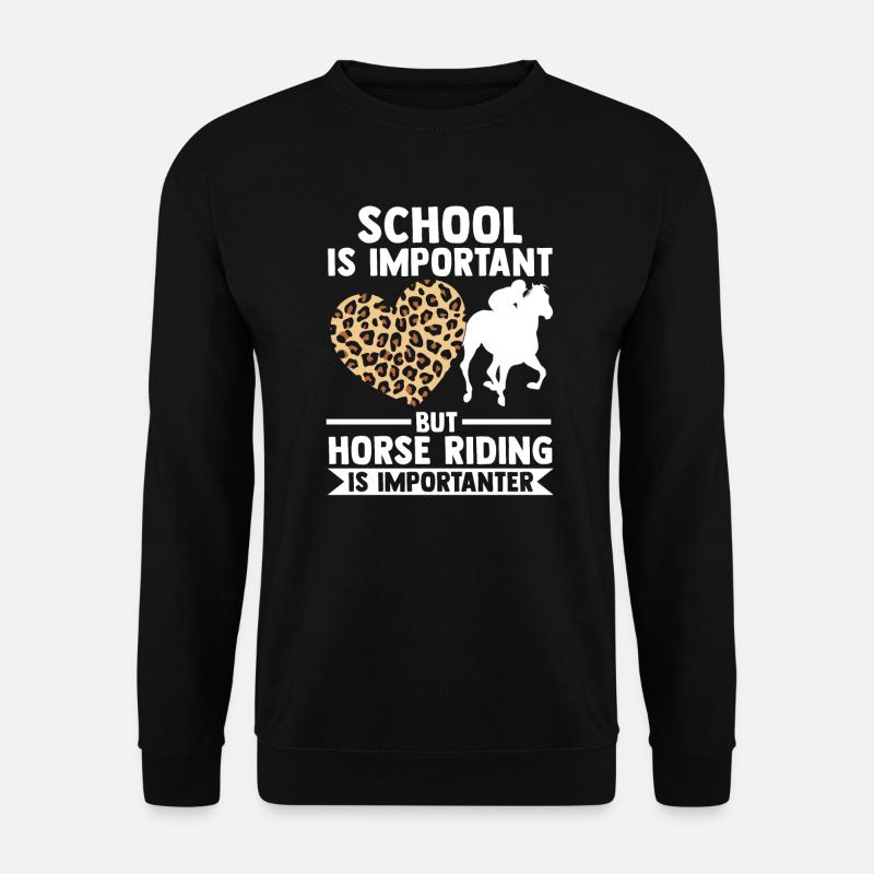 Reitpferde Geschenk - Unisex Pullover - Schwarz