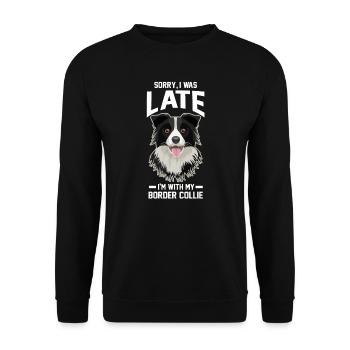 Border Collie Border Collie Gift - Unisex Sweatshirt - black - Front - Alina (178cm) & Michal (187cm)