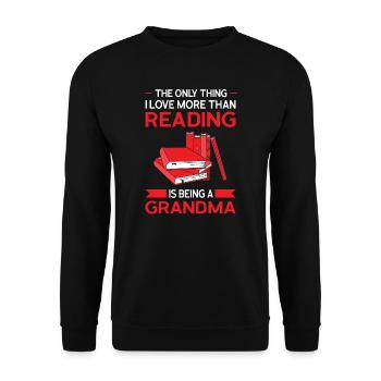 lecture Grand-mère Livres Lire Cadeau - Sweat-shirt Unisexe - noir - Devant - Alina (178cm) & Michal (187cm)