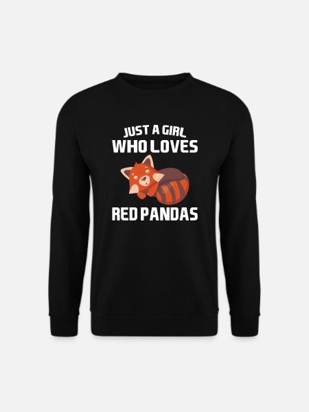 Rotes Pandamädchen Rote Pandas Geschenk - Unisex sweater - sort