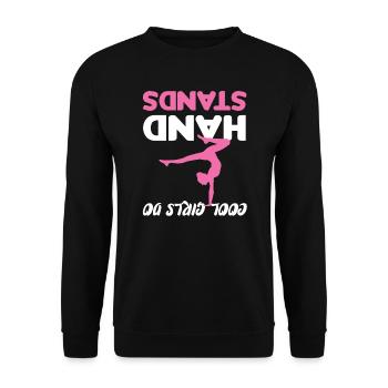 Gymnastique Handstand Gymnaste Fille Cadeau - Sweat-shirt Unisexe - noir - Devant - Alina (178cm) & Michal (187cm)